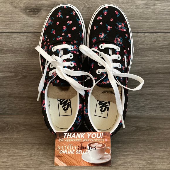 Vans Era Ditsy Floral Black Pink Women's NWB - Picture 6 of 7